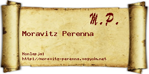 Moravitz Perenna névjegykártya